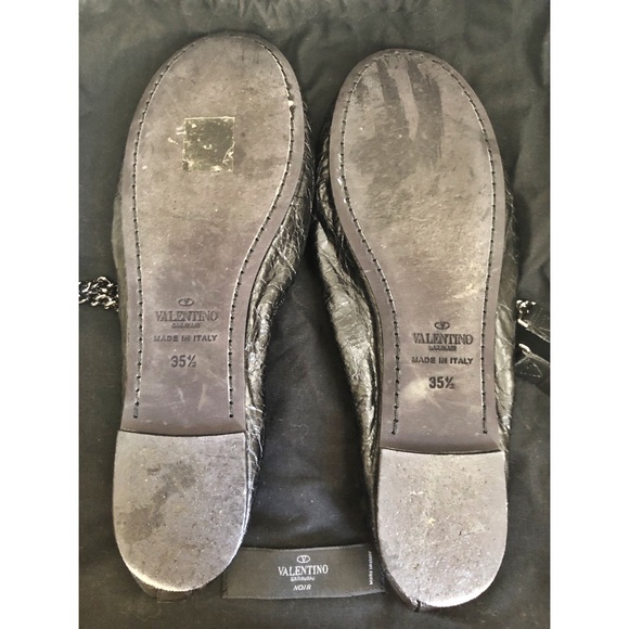 Valentino ankle strap ballet flats. - Picture 3 of 4